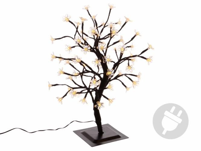 Dekoracyjne LED drzewo z kwiatami, ciepły biały